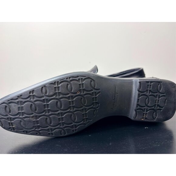 Salvatore Ferragamo Black Mens Loafers Dress Shoes 8 D - Picture 5 of 7